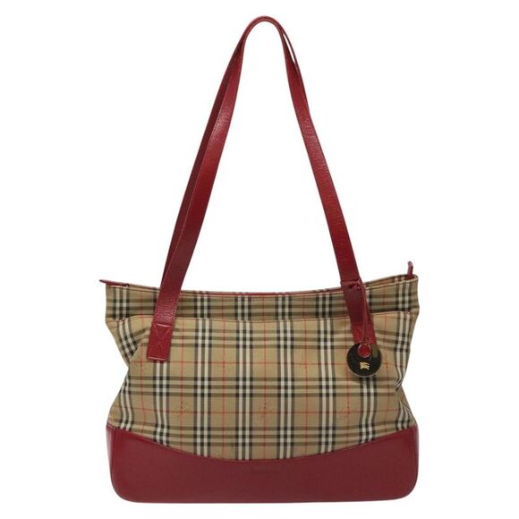 Burberry Nova Check Beige Canvas Tote Bag (Pre-Owned) - Picture 1 of 16